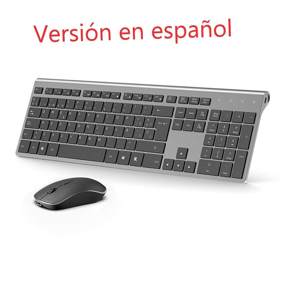 Gaming Keyboard Mouse Wireless - Teclado y Raton Inalámbrico Español,Ergonómico Con