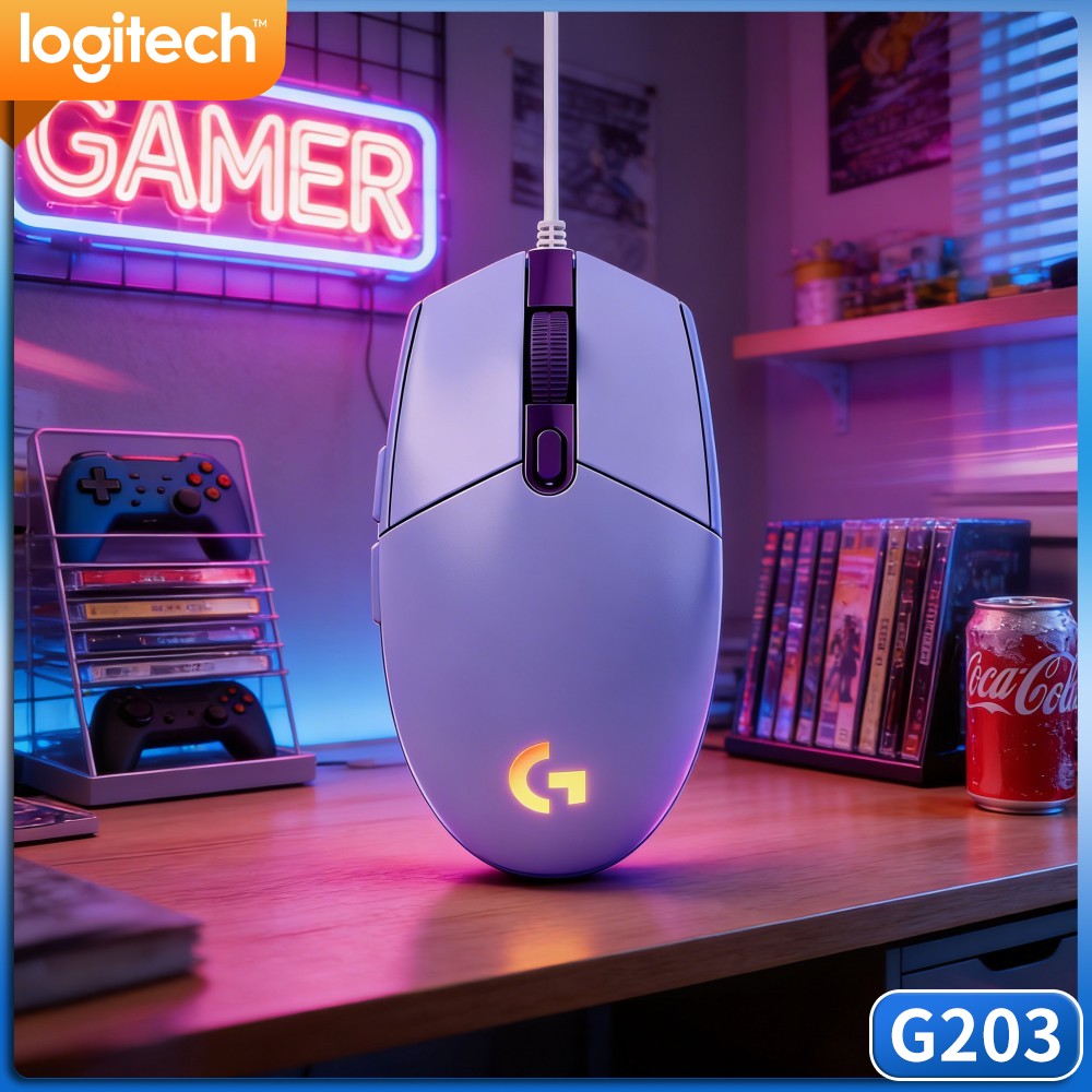 Logitech Mouse G203 - Ratón para juegos con cable Logitech