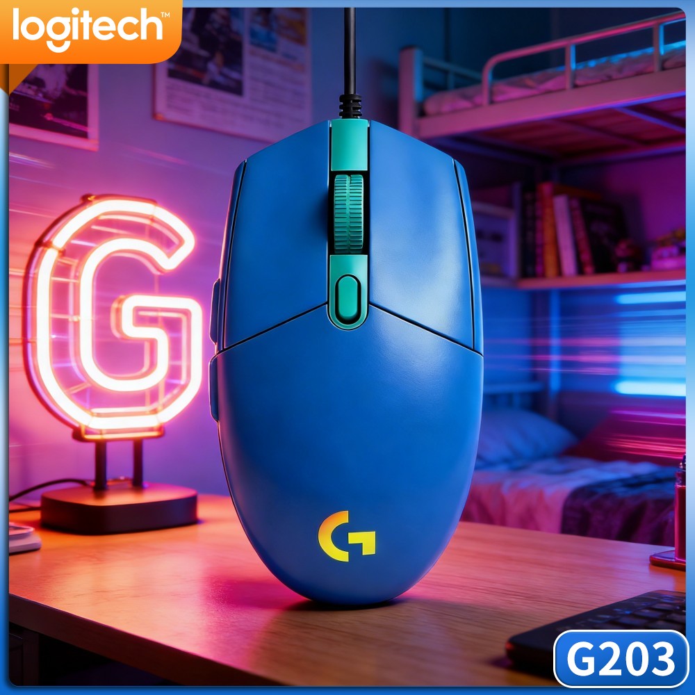 Logitech Mouse G203 - Ratón para juegos con cable Logitech
