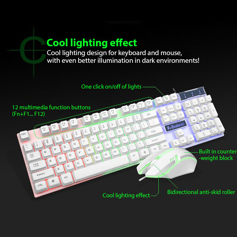 Juego de teclado y ratón KM320 - Gaming Keyboard Mouse Wireless reseña y precio