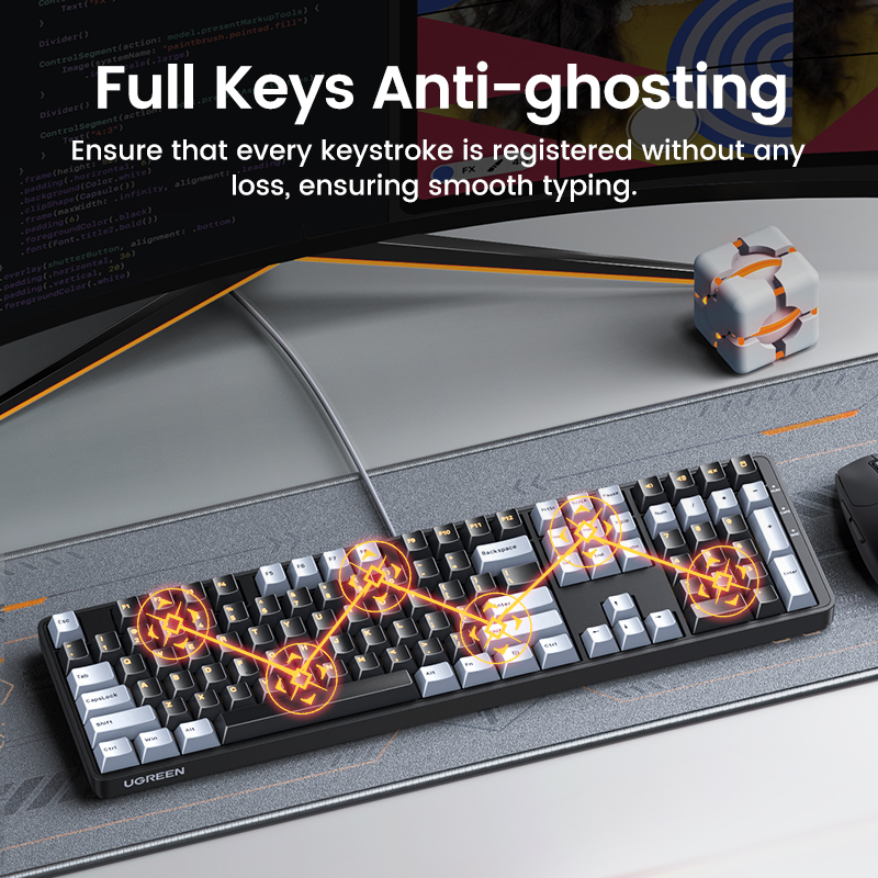 UGREEN-Teclado mecánico 108 PB - Gaming Keyboard Corsair reseña y precio
