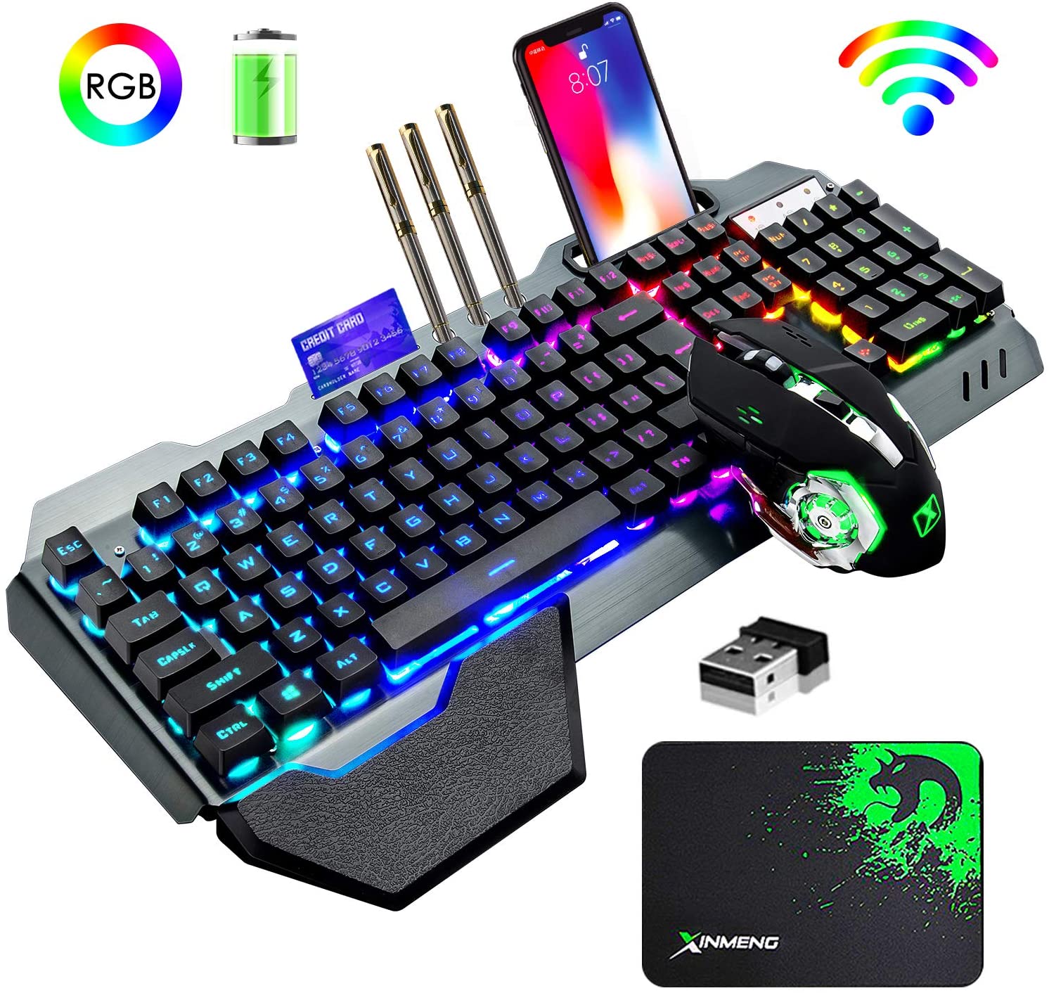 Combo de teclado y ratón inalá - Gaming Keyboard Mouse Wireless reseña y precio