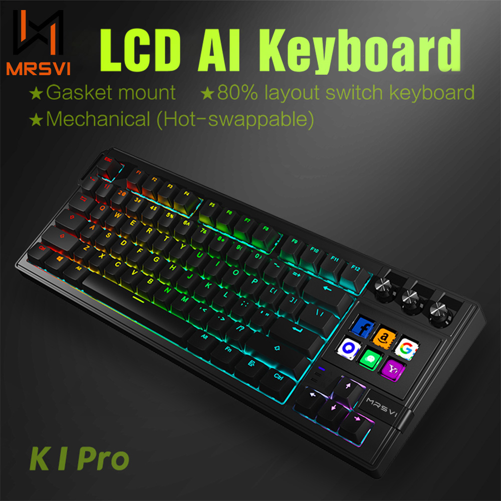 MRSVI K1 PRO Visual LCD AI tec - Gaming Keyboard Corsair reseña y precio