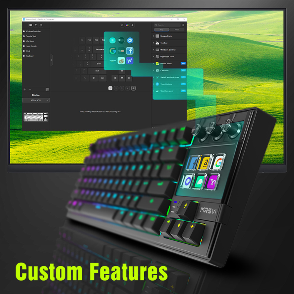 MRSVI K1 PRO Visual LCD AI tec - Gaming Keyboard Corsair reseña y precio
