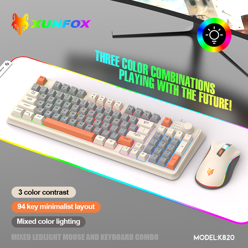 K820 USB juego con cable tecla - Gaming Keyboard Mouse Wireless reseña y precio